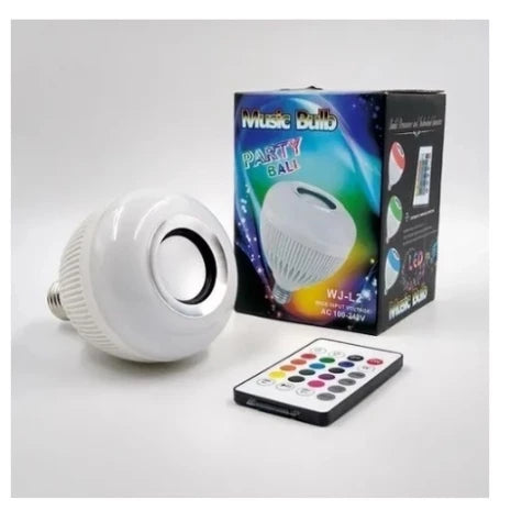 Lâmpada Bluetooth De Led Caixa De Som C Controle Rgb 12W