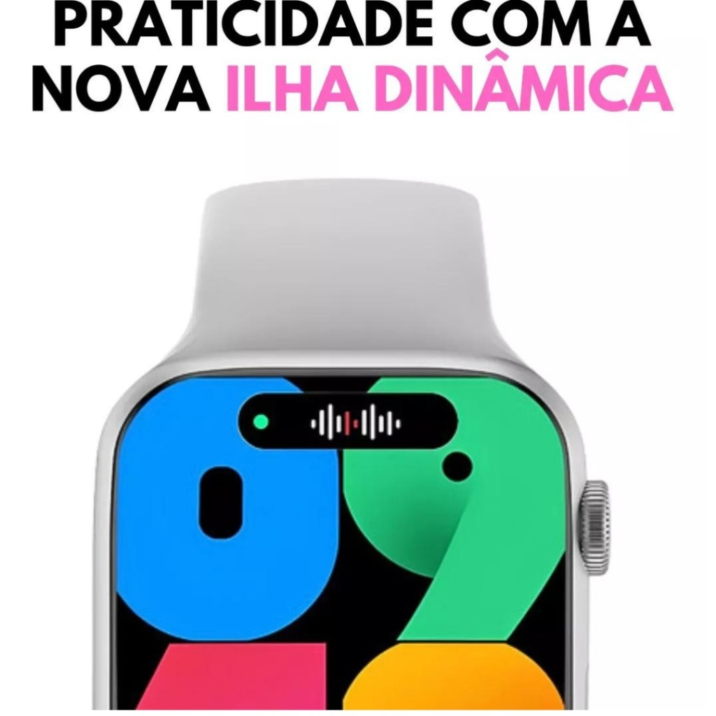 Smartwatch W29S Serie 9 com Ilha Dinâmica 47mm