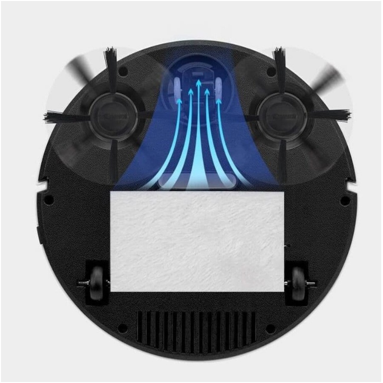 Robô Varredora/Aspirador De Pó 1200PA Automática 3 Em 1 Limpeza Doméstica Robótico Inteligente E Silencioso