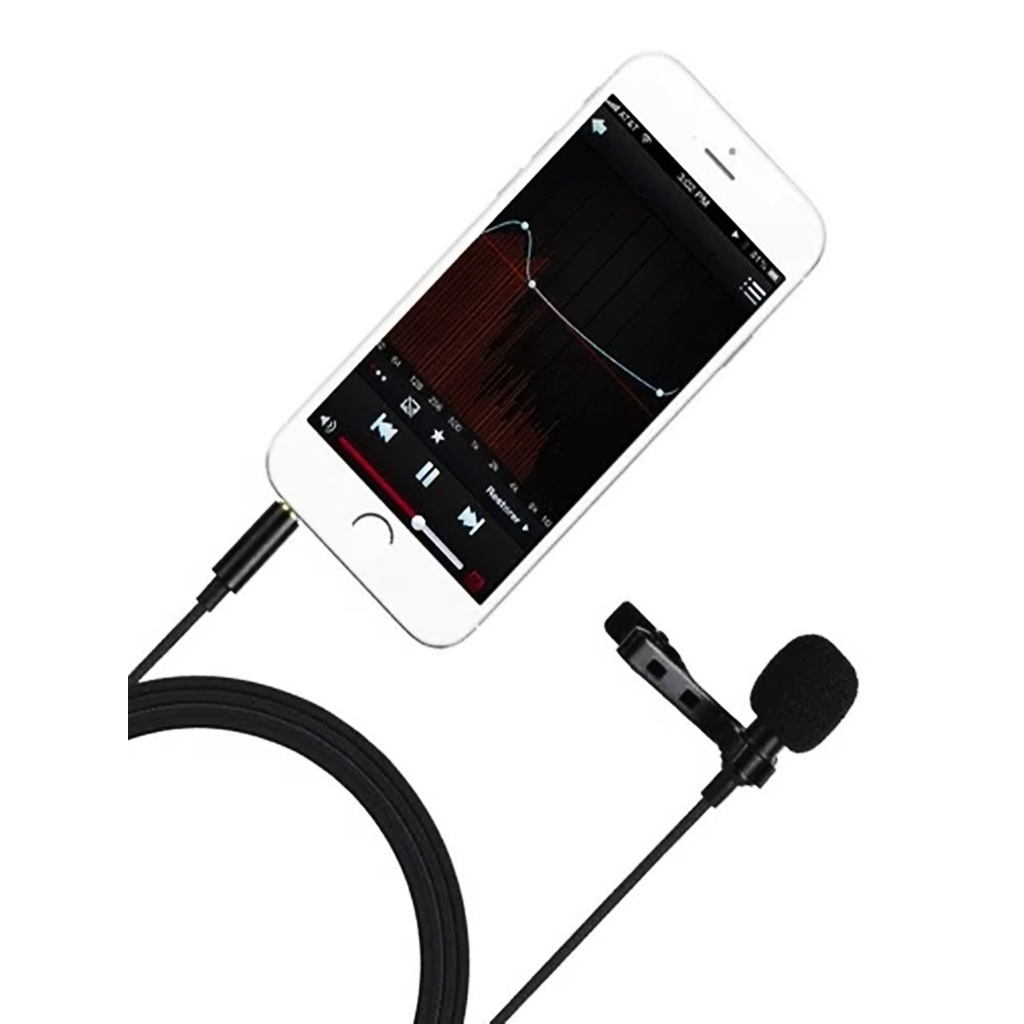 Microfone Lapela Mini JH-043 Clip Semi Profissional 3.5mm Aulas Alta Qualidade ITA-15