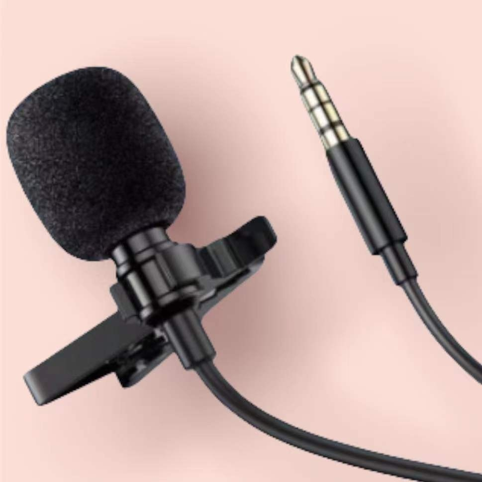 Microfone Lapela Mini JH-043 Clip Semi Profissional 3.5mm fone