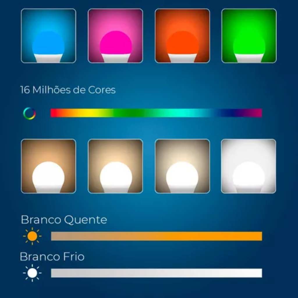 Lâmpada Inteligente Smart Wifi Led 11w Compatível Com Alexa e Google