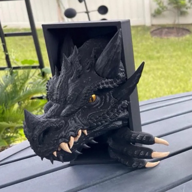 Dragão aparador de livros - Game Of Thrones / House Of the Dragons Geek