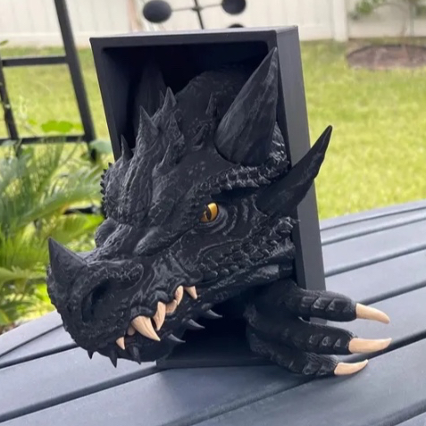 Geek - Dragão aparador de livros - Game Of Thrones / House Of the Dragons
