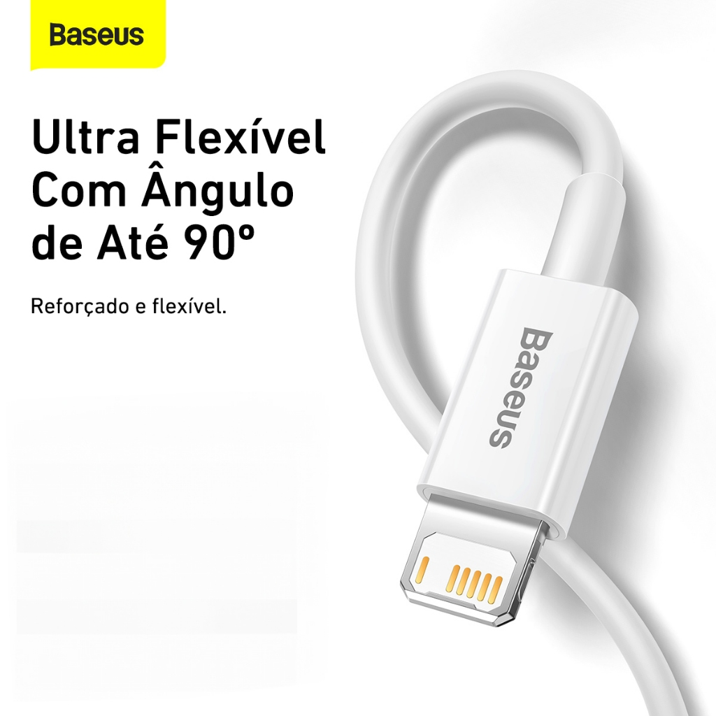 Baseus Cabo Usb P/ Lightning iPhone 2.4a 480Mbps Rápido 1m