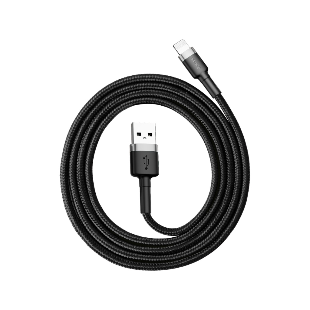 Baseus Cabo Usb p/ Lightning iPhone 2.4a 1m Cafule Nylon Trançado Junta Reforçada Ultra Resistente