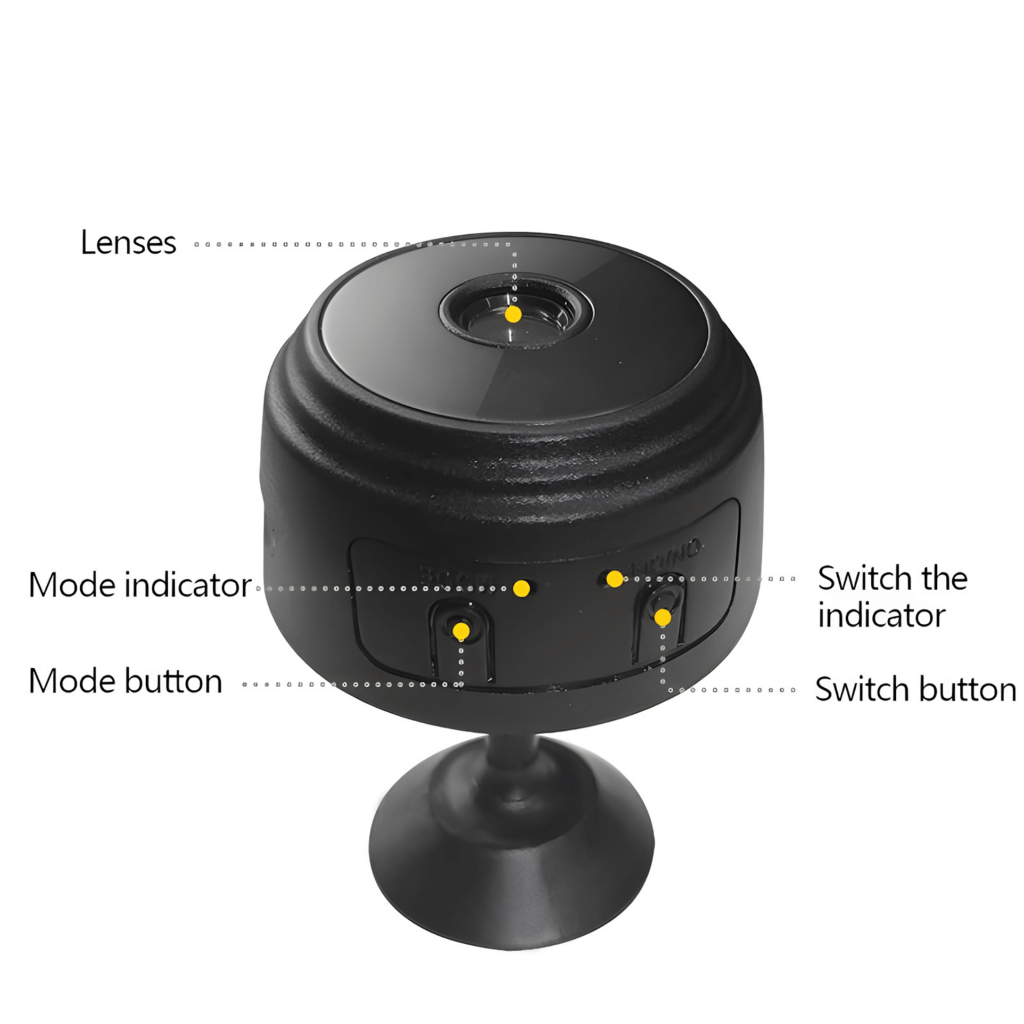 Câmera A9 Mini HD com Sensor de Presença Wi-Fi 110V e Suporte para Encaixe