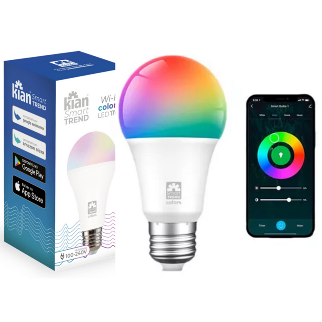 Lâmpada Inteligente Smart Wifi Led 11w Compatível Com Alexa e Google