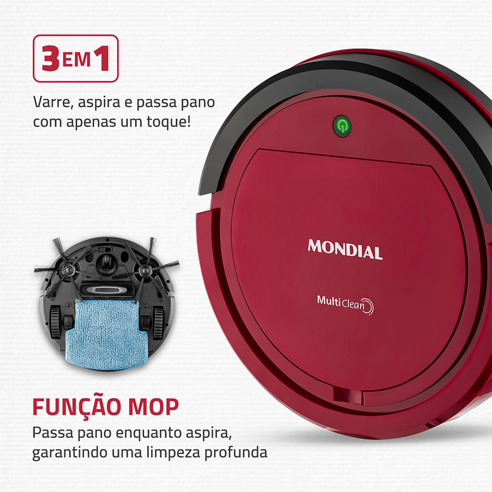 Robô Aspirador de Pó Multi Clean Mondial RB-09