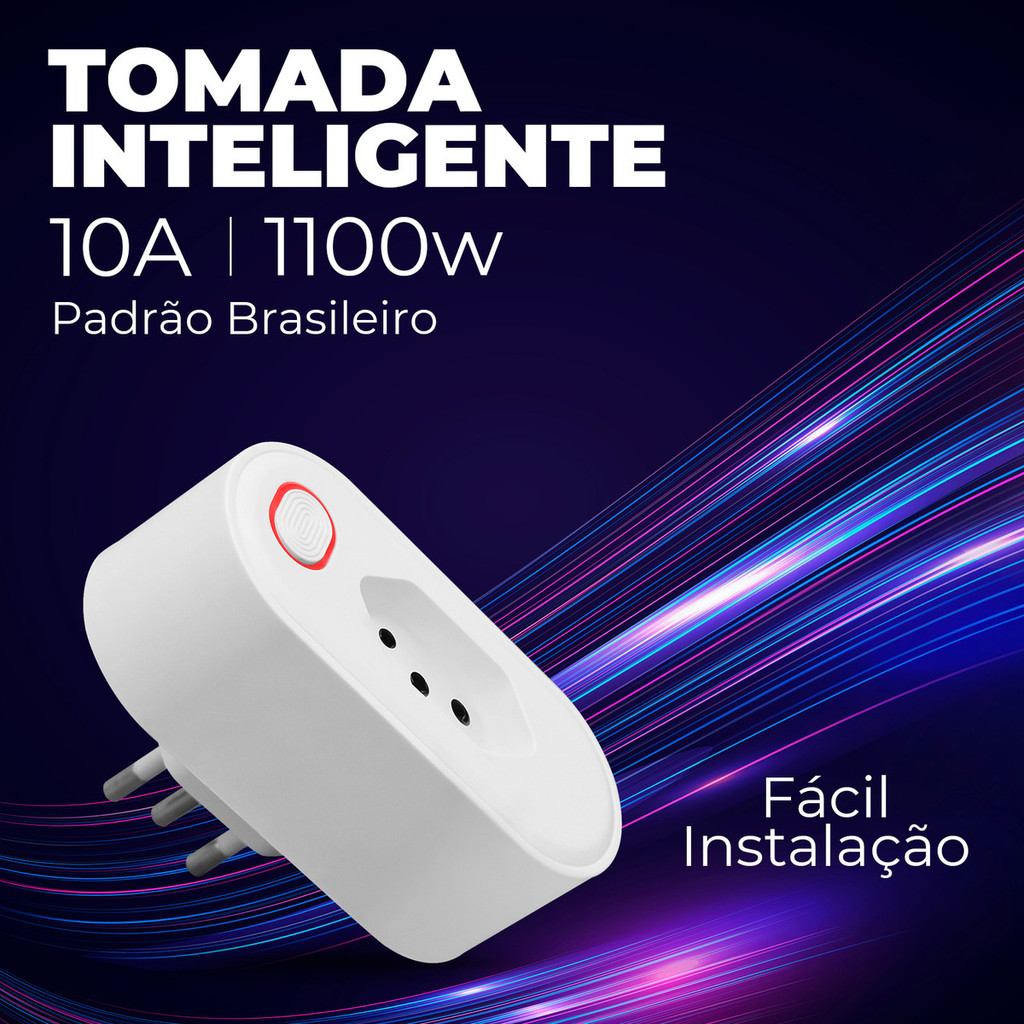 Tomada Inteligente Wifi Com Medidor De Consumo Alexa Google home Ekaza