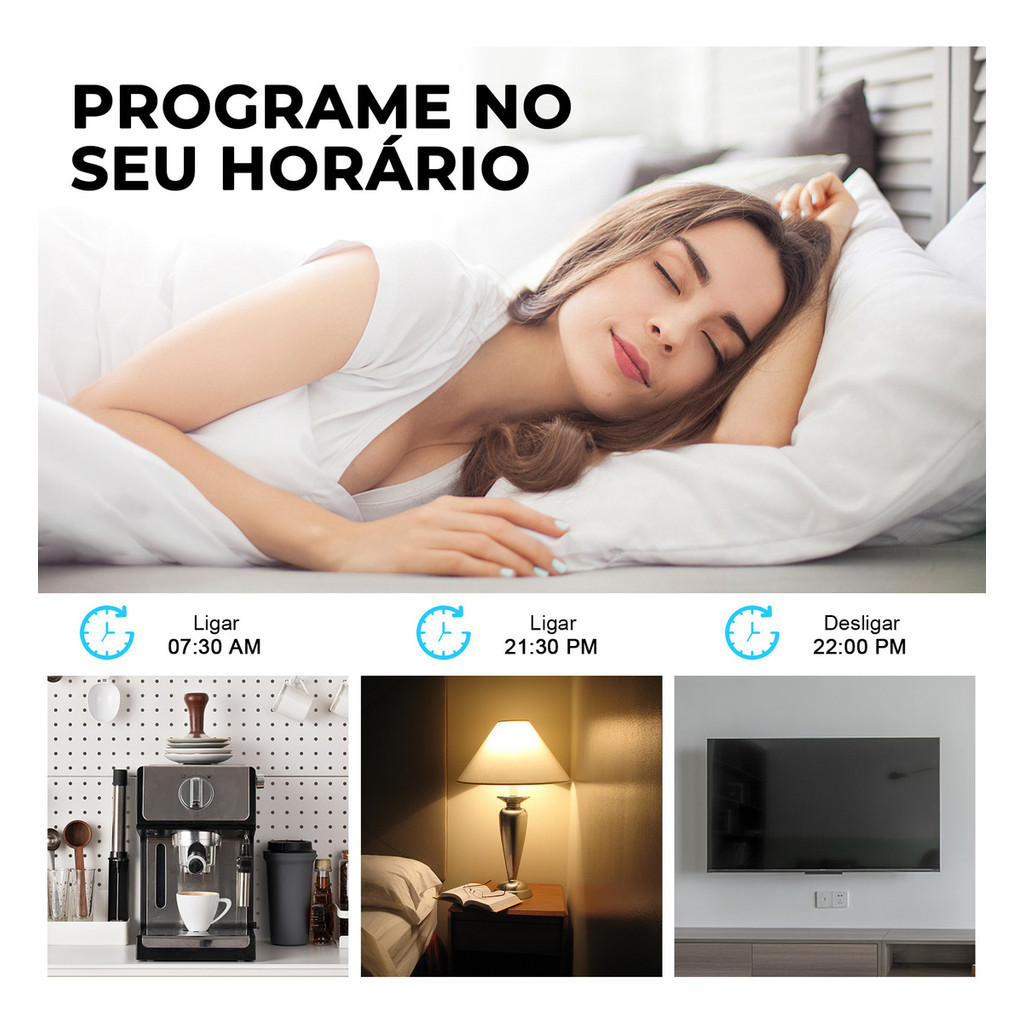 Tomada Inteligente Wifi Com Medidor De Consumo Alexa Google home Ekaza