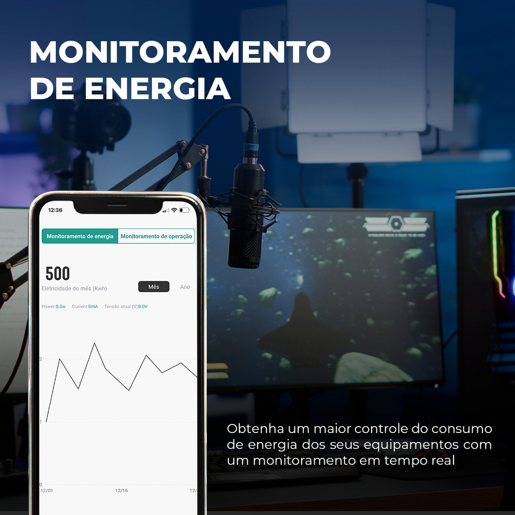 Tomada Inteligente Wifi Com Medidor De Consumo Alexa Google home Ekaza