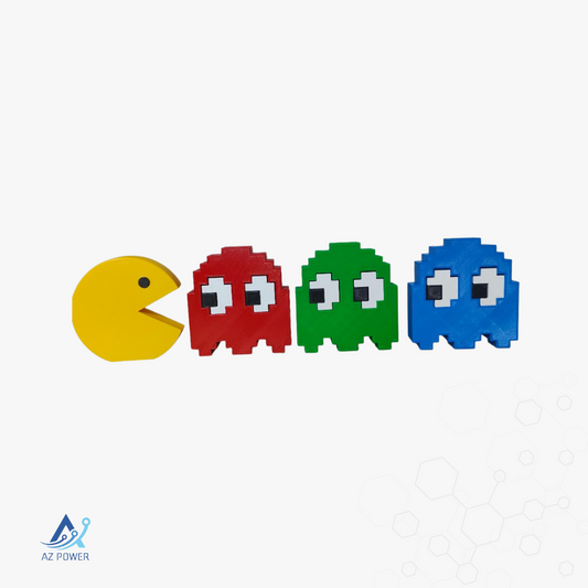 Kit Pac-Man Decoração Geek 4 peças