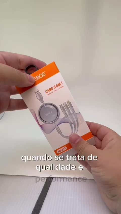 Cabo Carregador Retrátil Multi Usb 3 Em 1 