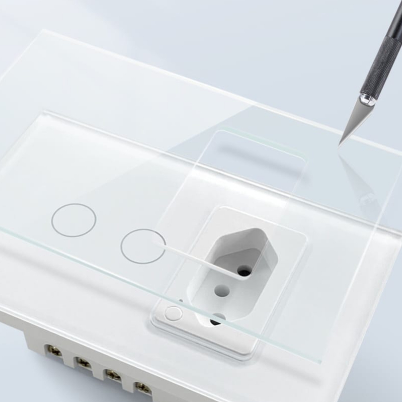 Wifi Tomada Inteligente Interruptor de Toque Brasil Padrão Do Painel de Vidro Do Painel