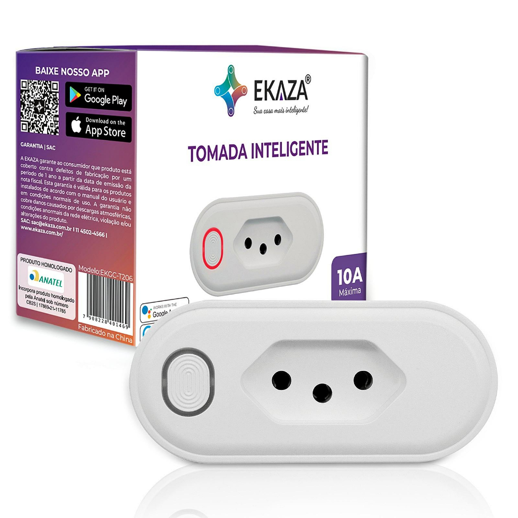 Tomada Inteligente Wi-fi Automação Bivolt Alexa | Google