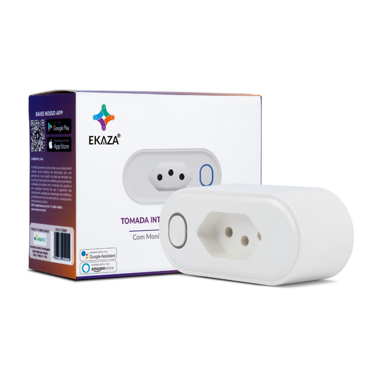 Tomada Inteligente Wifi Com Medidor De Consumo Alexa Google home Ekaza