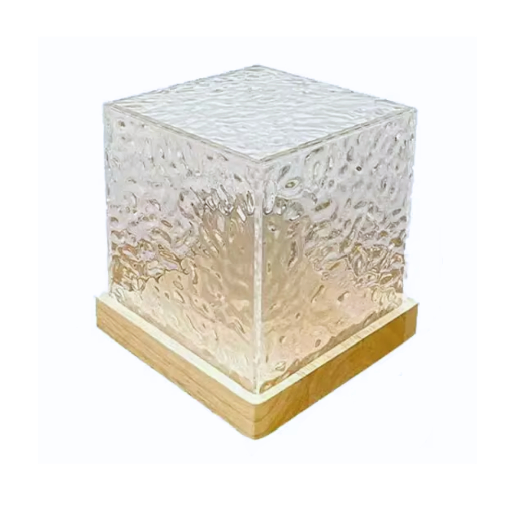 Luminária Quadrada Aurora Rgb Gamer De Mesa Efeito Ondulação Ondas Mar