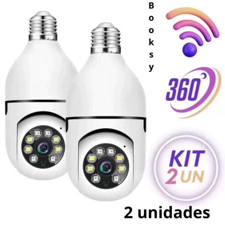 Câmera lâmpada HD inteligente  360° - 1080P -Rotação Auto Tracking Wifi -G4