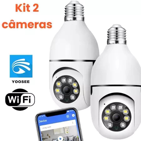  Câmera lâmpada HD inteligente  360° - 1080P -Rotação Auto Tracking Wifi -G4