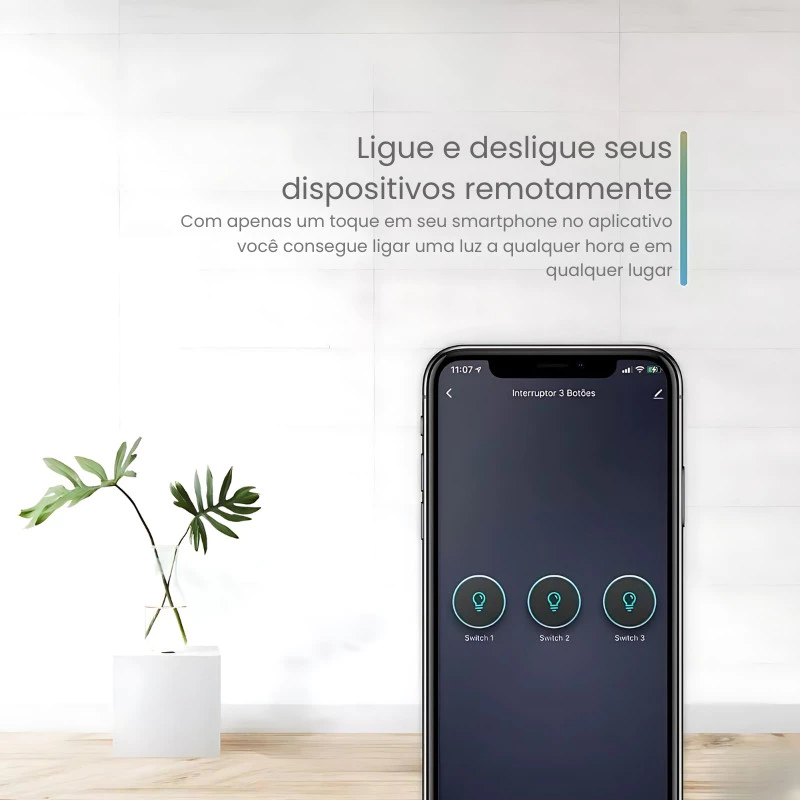 Interruptor Inteligente 1.2.3. 4 Teclas Tuya Alexa Wifi