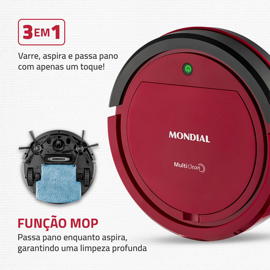 Robô Aspirador de Pó Multi Clean Mondial RB-09