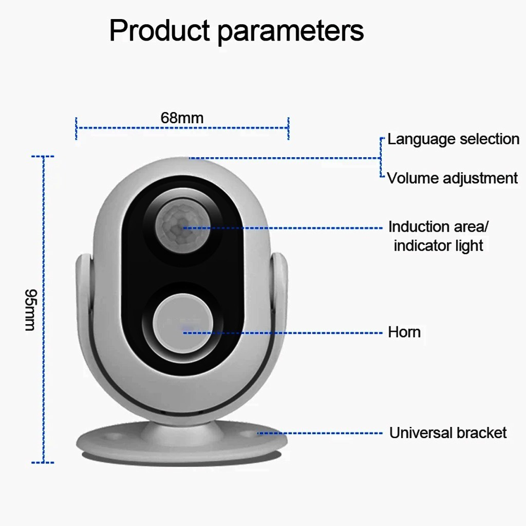 3 em 1 Sensor de Presença Para Lojas Alarme E Anunciador Bem Vindo Premium canaa yl