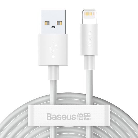 Kit 2 Cabos USB para Lightning Simple Wisdom 2.4a 1.5m P/ Iphone