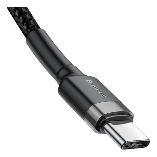 Baseus Cabo Turbo Tipo-C P/ Tipo-C Cafule 60w 20v 3a 2m iPhone 15 e Android