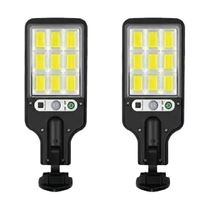 Luminária Pública Solar 108 LEDs com Sensor de Movimento e Controle Remoto