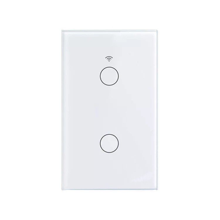 Interruptor Inteligente Wi-Fi 2 Botões Touch Tuya Smart