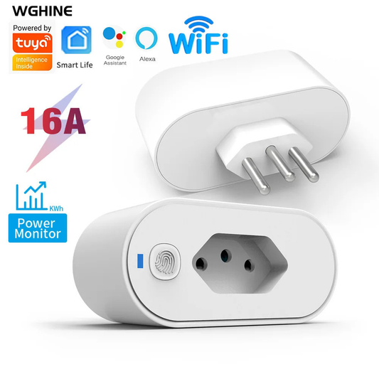 Tomada Wi-Fi Tuya, Smart Life App Control, Alexa e Google Home